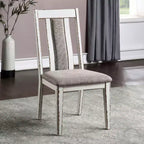 Set da pranzo Redmond espandibile 5 pezzi bianco invecchiato/noce scuro/grigio caldo - HOMES: Inside + Out