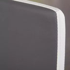 Buylateral Set da pranzo Nora con tavolo rotondo a piedistallo moderno 3 pezzi e sedie in ecopelle Grigio/Bianco