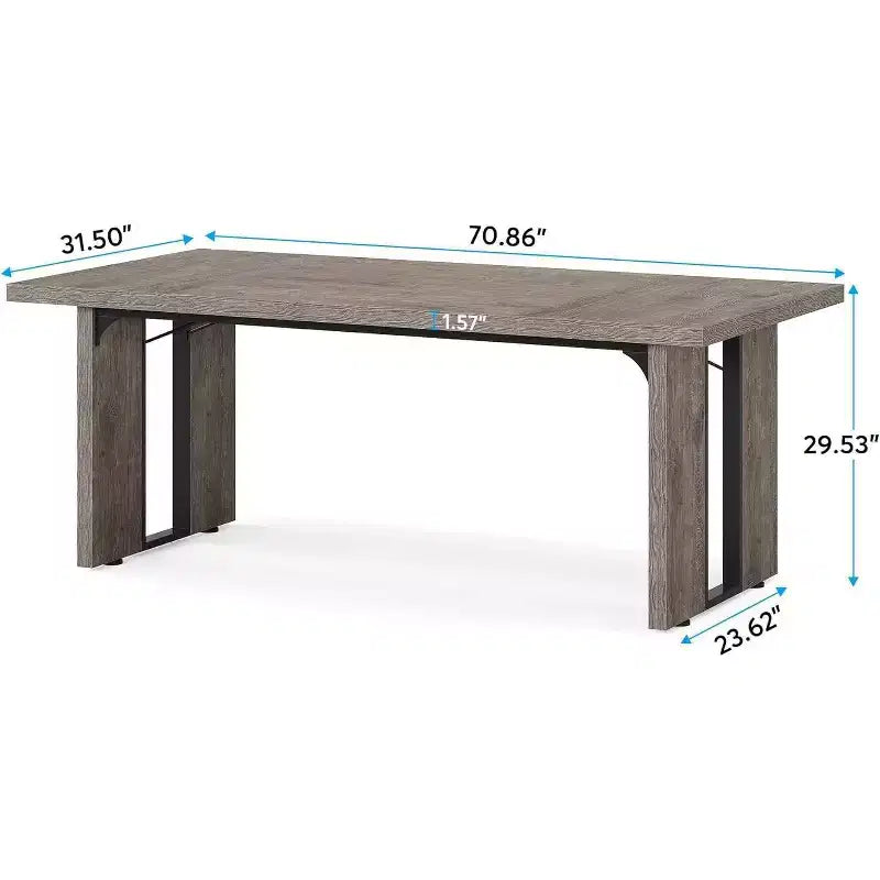 LITTLE TREE Tavolo da Pranzo Rettangolare Grigio 70,9"