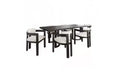 Christopher Knight Home Eleanor 7pc Rubberwood Upholstered Dining Set Beige/Black