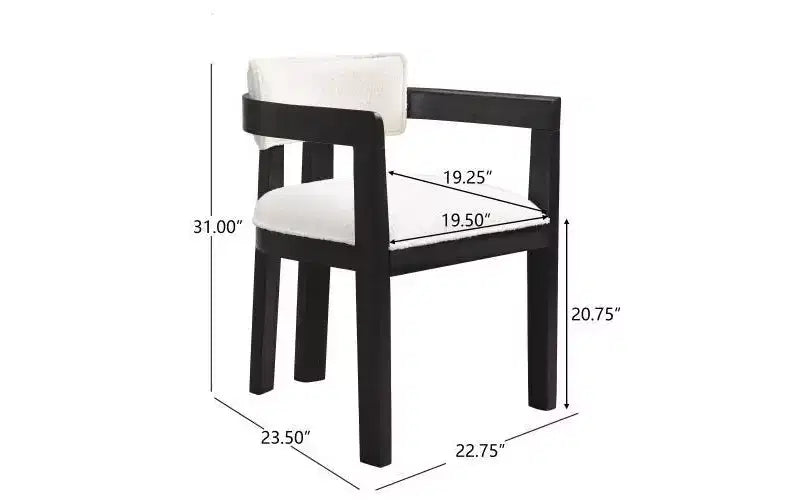 Christopher Knight Home Eleanor Set da pranzo imbottito in legno di gomma 7 pezzi Beige/Nero