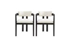 Christopher Knight Home Eleanor Set da pranzo imbottito in legno di gomma 7 pezzi Beige/Nero