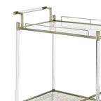 Acme Furniture Carrello da Bar Cirro, Specchio Antico/Ottone Filo