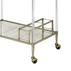 Acme Furniture Carrello da Bar Cirro, Specchio Antico/Ottone Filo