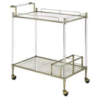 Acme Furniture Carrello da Bar Cirro, Specchio Antico/Ottone Filo