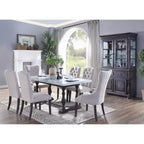 Tavolo da Pranzo Gerardo Marmo Bianco/Marrone Espresso - Acme Furniture