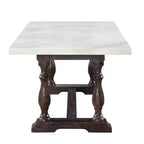 Tavolo da Pranzo Gerardo Marmo Bianco/Marrone Espresso - Acme Furniture