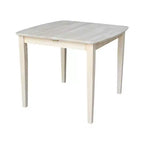 Tavolo da Pranzo Estensibile da 91,4 cm con Gambe a Farfalla e Stile Shaker Non Finito - International Concepts