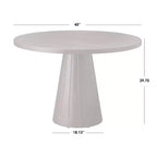 Lifestorey Castilia Moderno Tavolo da pranzo rotondo a piedistallo 45" Noce