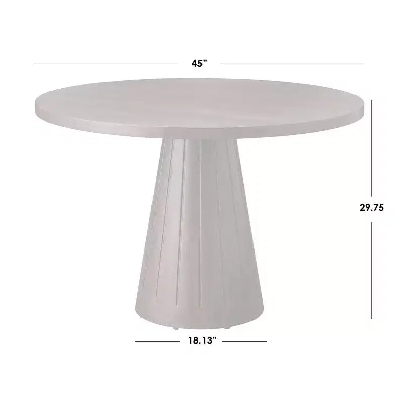 Lifestorey Castilia Moderno Tavolo da pranzo rotondo a piedistallo 45" Noce