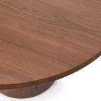 Lifestorey Castilia Moderno Tavolo da pranzo rotondo a piedistallo 45" Noce