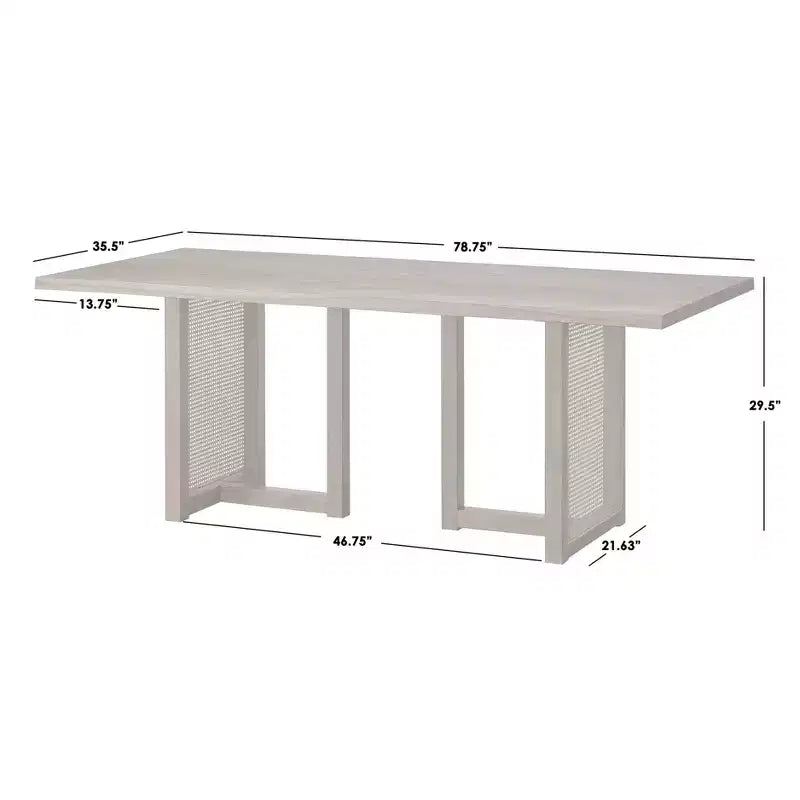 Lifestorey Set da pranzo moderno Felicity da 7 pezzi Quercia coloniale/Beige