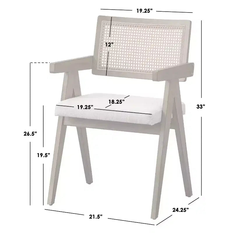 Lifestorey Set da pranzo moderno Felicity da 7 pezzi Quercia coloniale/Beige