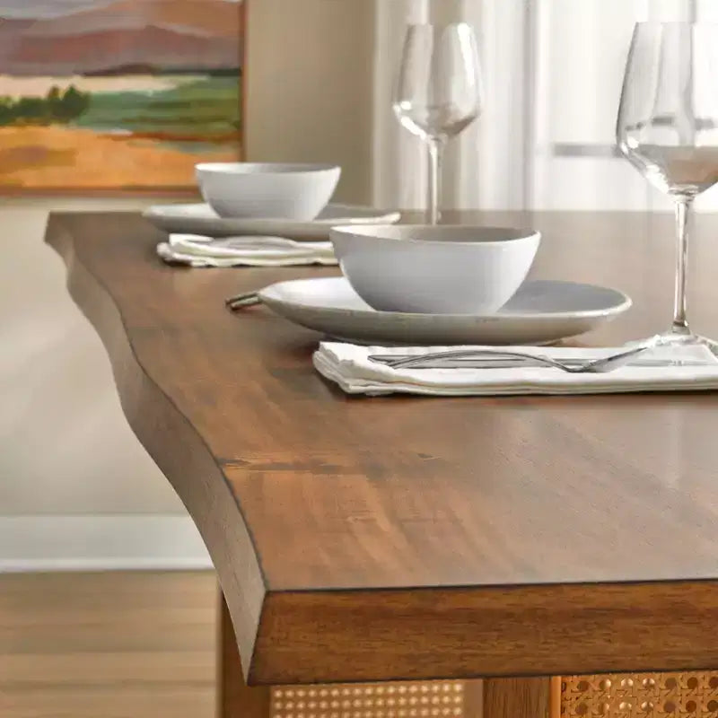 Lifestorey Set da pranzo moderno Felicity da 7 pezzi Quercia coloniale/Beige
