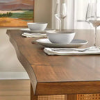 Lifestorey Set da pranzo moderno Felicity da 7 pezzi Quercia coloniale/Beige