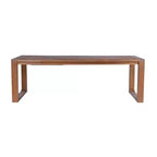 Set da 7 pezzi Rasmus con tavolo allungabile e poltroncine Castagno - Boraam: Legno di acacia, Sedie in ecopelle