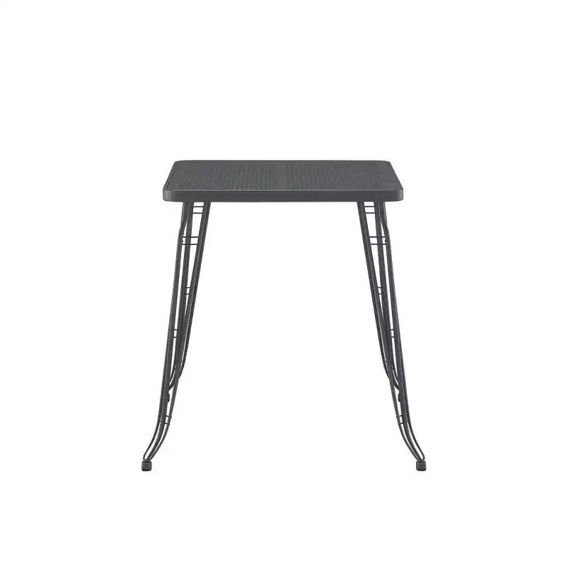 Tavolo Alto Carson Square Grigio - Boraam: 42,25" Stile Rustico, Struttura in Metallo, Posti per 2