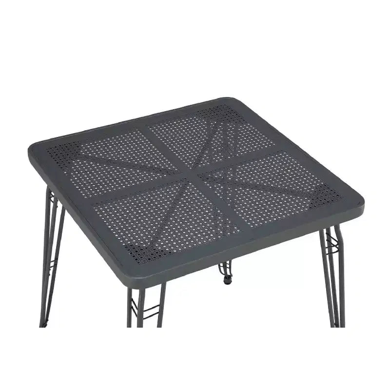 Tavolo Alto Carson Square Grigio - Boraam: 42,25" Stile Rustico, Struttura in Metallo, Posti per 2