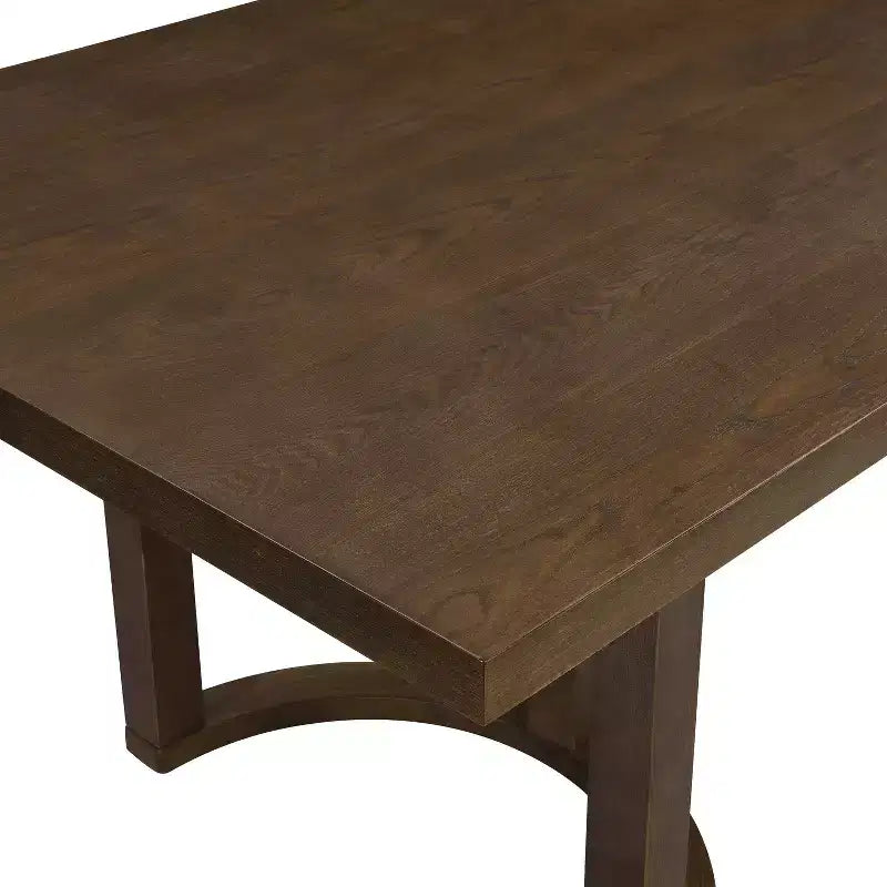 Christopher Knight Home Tyler set da pranzo moderno 7 pezzi in legno di Hevea, imbottito, beige/noce