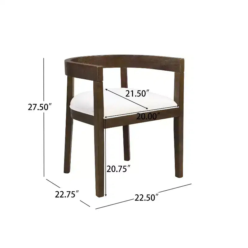 Christopher Knight Home Tyler set da pranzo moderno 7 pezzi in legno di Hevea, imbottito, beige/noce
