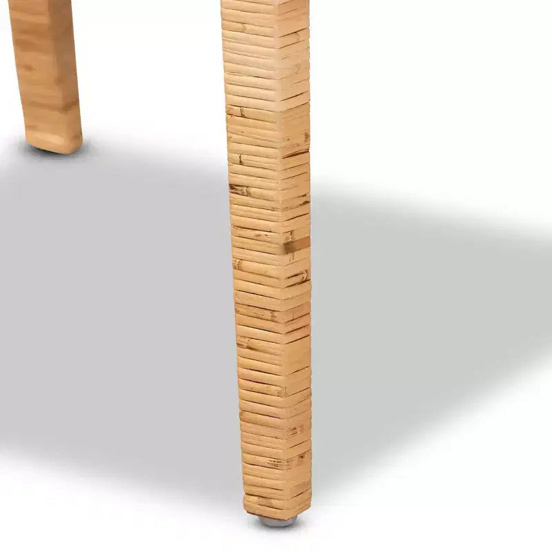 Poltrona Karis in legno e rattan naturale/bianco - bali & pari
