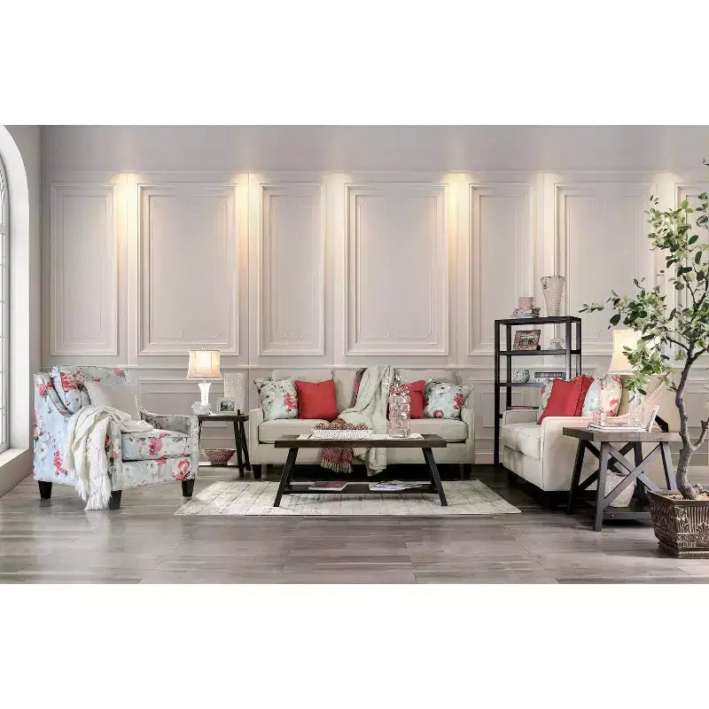 Divanetto imbottito Vieta avorio - Furniture Of America