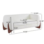 Christopher Knight Home James Divanetto 63 " in Tessuto Bouclé Beige