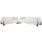 Christopher Knight Home Lucy Modern Upholstered 3 Seater and 2 Seater Combined Sofa Set Beige