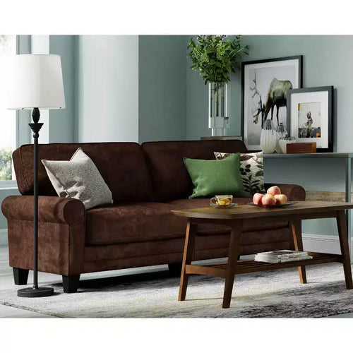 Divano RTA Copenhagen Collection 78" Marrone Segale - Serta: Salvaspazio, Comodo per Piccoli Ambienti