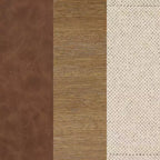 Nathan James Set di 2 sedie in legno e finta pelle Hudson, colore lino