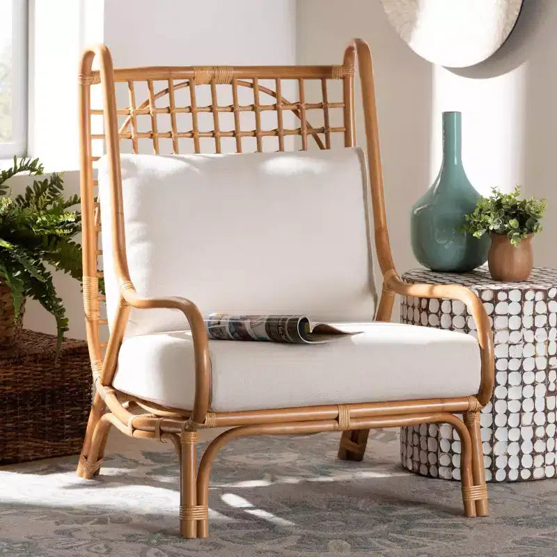 Sedia Helina Rattan Accent color miele chiaro bali & pari