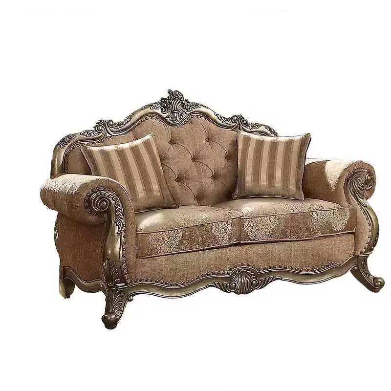 Acme Furniture Ragenardus Sofa Fabric Vintage Oak