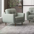 Poltrona Radwan 35" in pelle verde pesto - Acme Furniture: Bottoni decorativi, gambe in legno, nessun assemblaggio richiesto