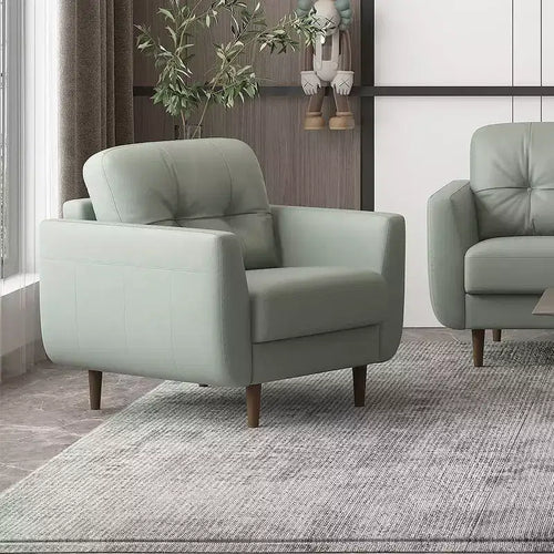 Poltrona Radwan 35" in pelle verde pesto - Acme Furniture: Bottoni decorativi, gambe in legno, nessun assemblaggio richiesto