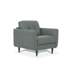 Poltrona Radwan 35" in pelle verde pesto - Acme Furniture: Bottoni decorativi, gambe in legno, nessun assemblaggio richiesto