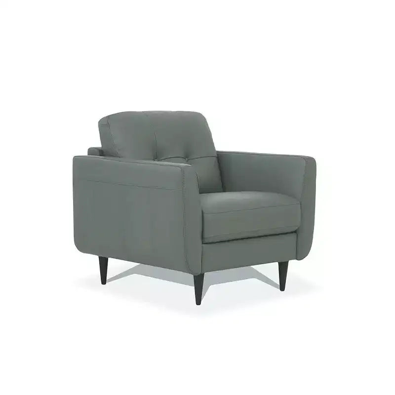 Poltrona Radwan 35" in pelle verde pesto - Acme Furniture: Bottoni decorativi, gambe in legno, nessun assemblaggio richiesto