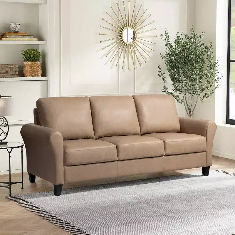 Lifestyle Solutions Divano Willow in pelle vegana marrone chiaro