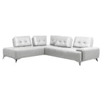 Acme Furniture Turano Sectional Sofa Pearl White Leather