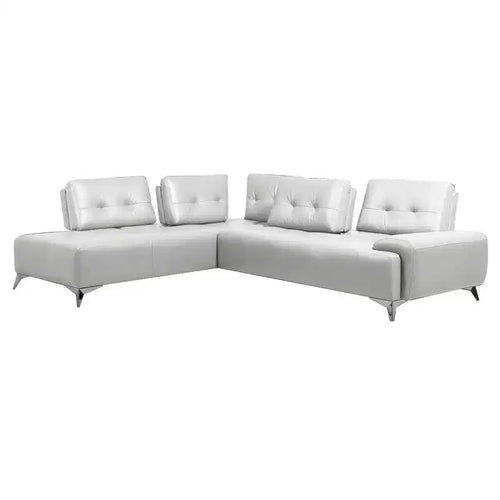Acme Furniture Turano Sectional Sofa Pearl White Leather