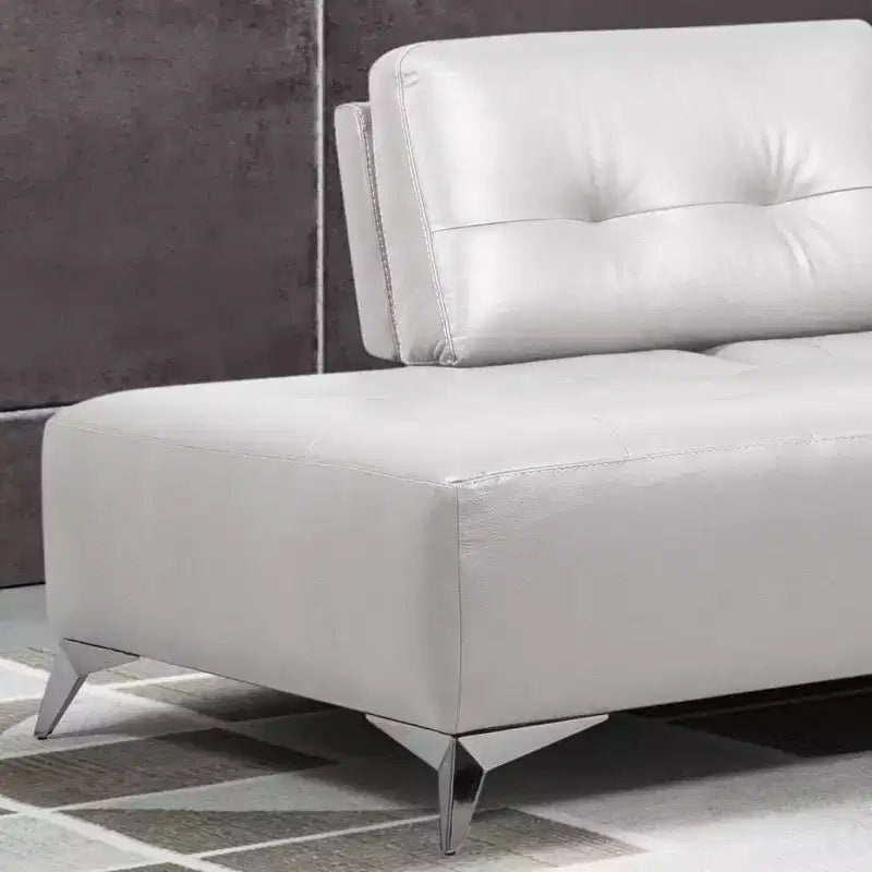 Divano componibile Acme Furniture Turano, in pelle bianco perla