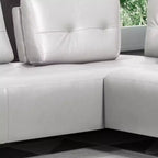 Divano componibile Acme Furniture Turano, in pelle bianco perla