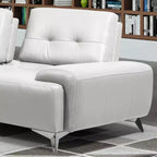 Divano componibile Acme Furniture Turano, in pelle bianco perla