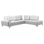 Divano componibile Acme Furniture Turano, in pelle bianco perla