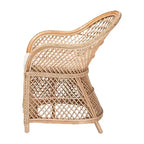 bali & pari Sedia a braccioli in rattan intrecciato Casilda Naturale