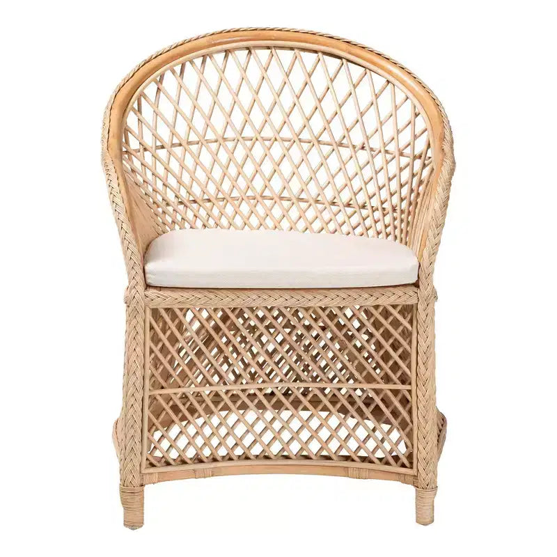 bali & pari Sedia a braccioli in rattan intrecciato Casilda Naturale