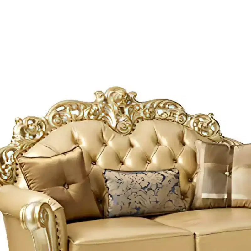 Divano Vendome Acme Furniture Ecopelle Osso/Patina Oro
