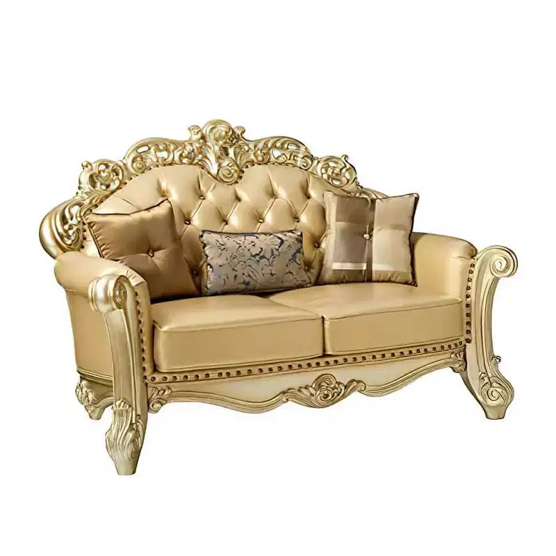 Divano Vendome Acme Furniture Ecopelle Osso/Patina Oro