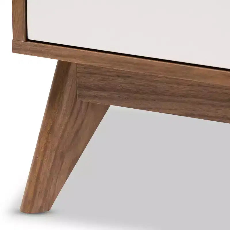 Cassettiera Calypso Mid-Century in legno a 4 cassetti marrone - Baxton Studio: Design scandinavo elegante, Salvaspazio