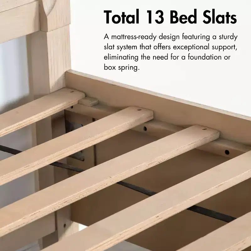 HOMES: Inside + Out Set Camera da Letto Riverstone Mid-Century Modern 3pz King con 2 Comodini Noce