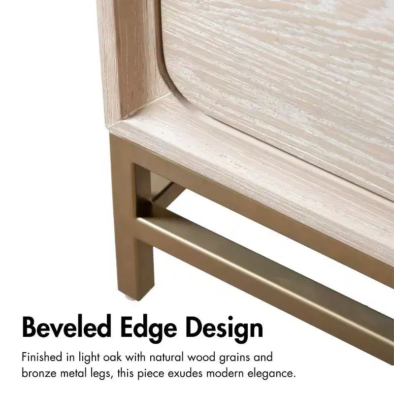 HOMES: Inside + Out Set Camera da Letto Riverstone Mid-Century Modern 3pz King con 2 Comodini Noce